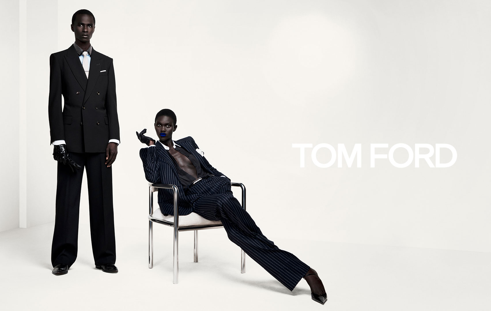 Tom Ford models in campaign imagery.
