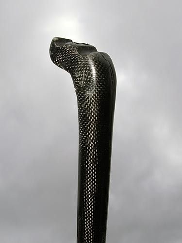 This ultralight carbon fiber seatpost is still in progress, but Rotor says it will be amazingly light once completed.