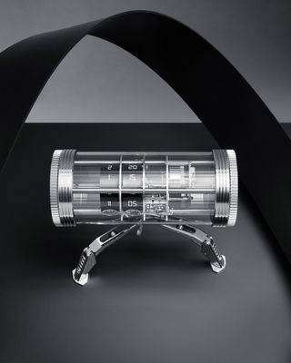 Bucherer Exclusives kinetic sculpture from above, showing the time