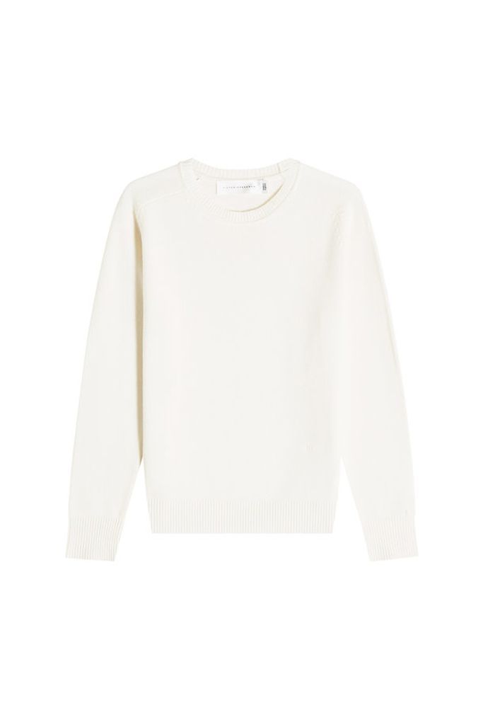 Clothing, White, Sleeve, Long-sleeved t-shirt, T-shirt, Sweater, Outerwear, Beige, Top, Neck,