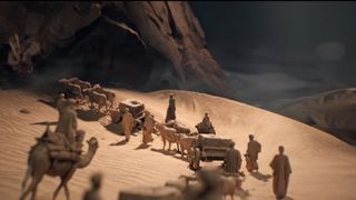 A line of traders marching through the desert