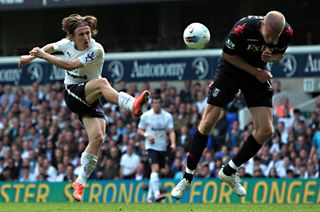 Modric, left, played at White Hart Lane for four seasons before leaving in 2012
