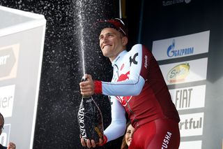 Marcel Kittel celebrates his win at stage 2 of Tirreno-Adriatico