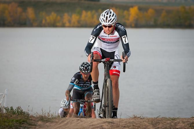 Summerhill (K-Edge) making his way fron the beachfront to the sand pit. Colorado Cross Classic.