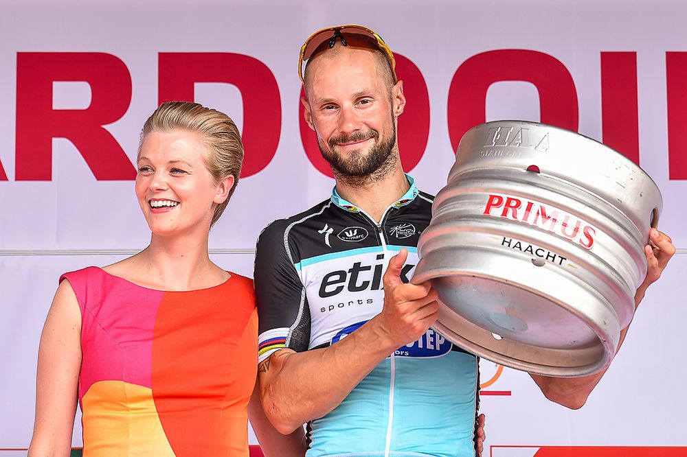 Plenty to celebrate with for Boonen after winning stage 3.
