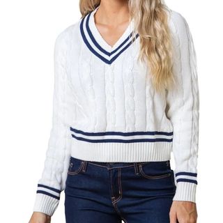 Hope & Henry Women's Organic V-Neck Cricket Sweater