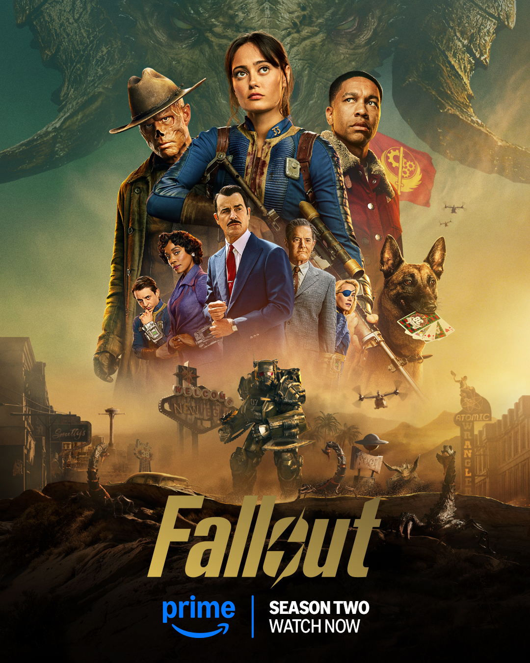 Poster for Fallout Season 2 showing all the characters