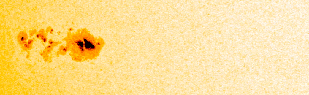 This sunspot appeared after two days of a spot-free solar surface.
