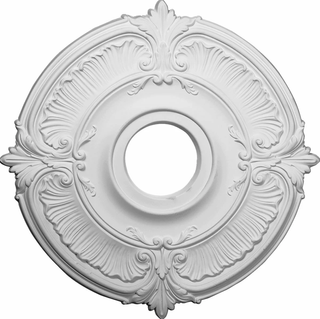 White ceiling medallion.