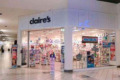 Claire's store entrance in indoor mall, Idaho. 