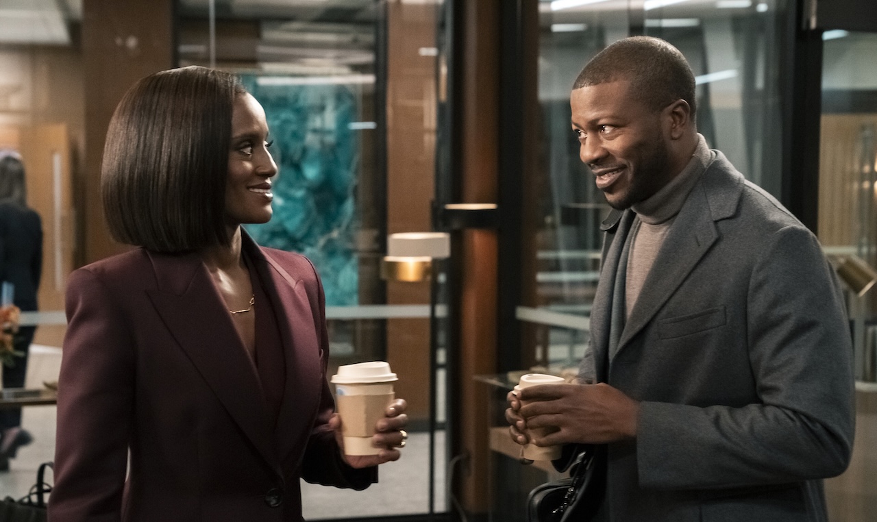 Langston smiling dreamily at Olympia in Matlock Season 2x13