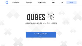 Website screenshot for Qubes OS