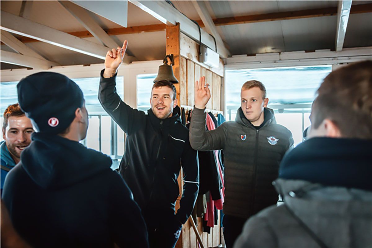Bert Van Lerberghe and Tim Merlier at Soudal-Quickstep's team-building day in Oostende