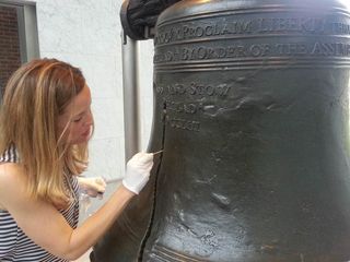 Liberty Bell Sampled for Microbes
