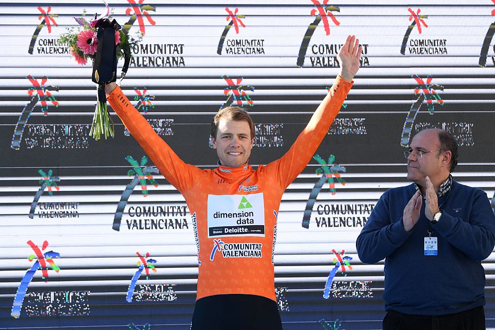 Edvald Boasson Hagen (Dimension Data) wins the time trial and takes leader's jersey at Volta a la Valenciana