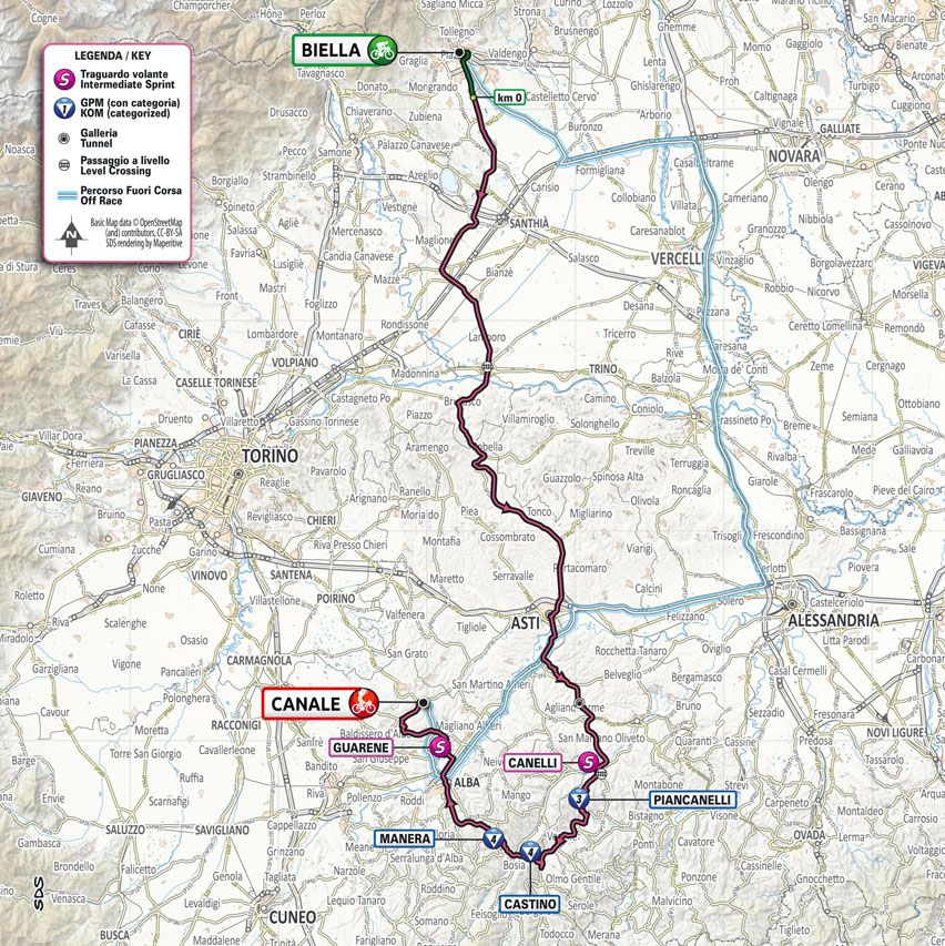 Stage 3 map for 2021 Giro d'Italia