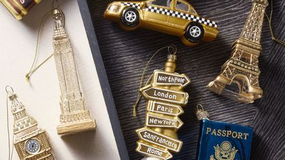 city-themed christmas ornaments from west elm