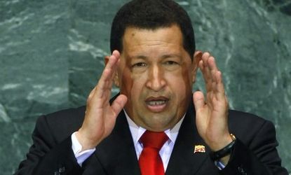 Venezuela's loquacious Hugo Chavez: Confined to 140 characters or less.