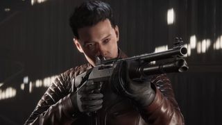 A guy with a shotgun