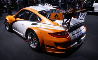 Backside of Porsche 911 GT3 R Hybrid