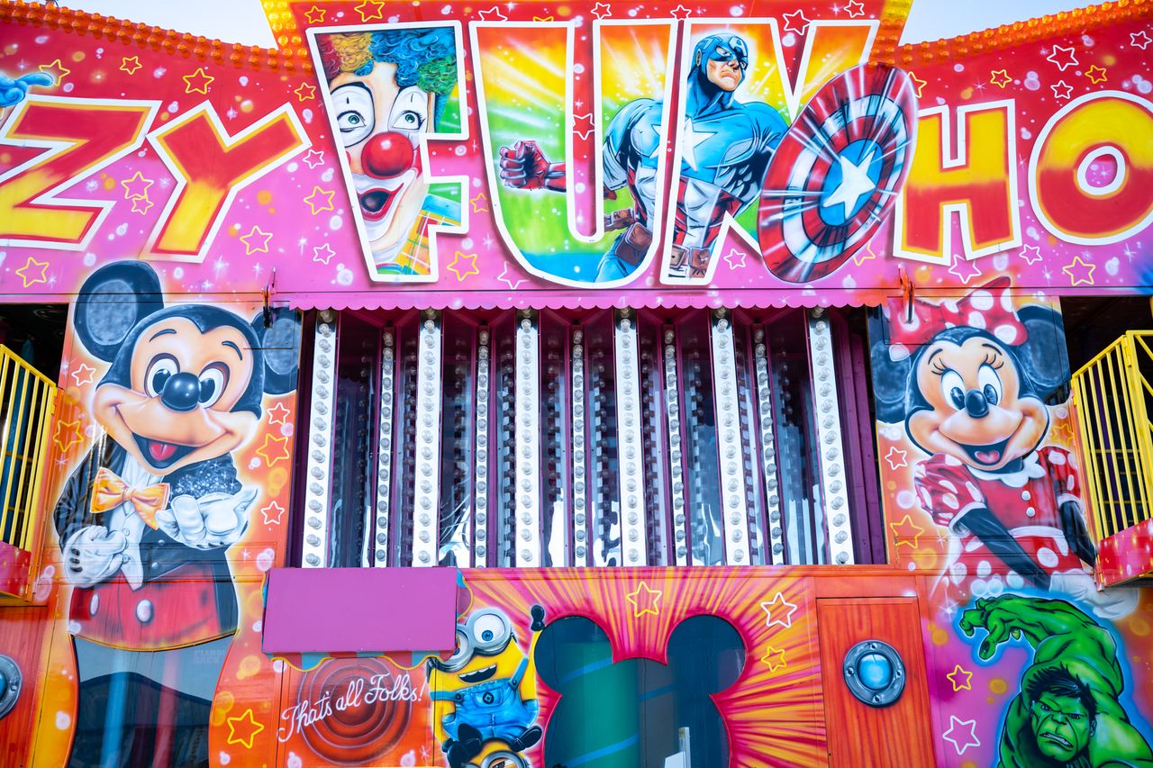 Sony FE 20-70mm F4 G lens sample image of colorful funfair