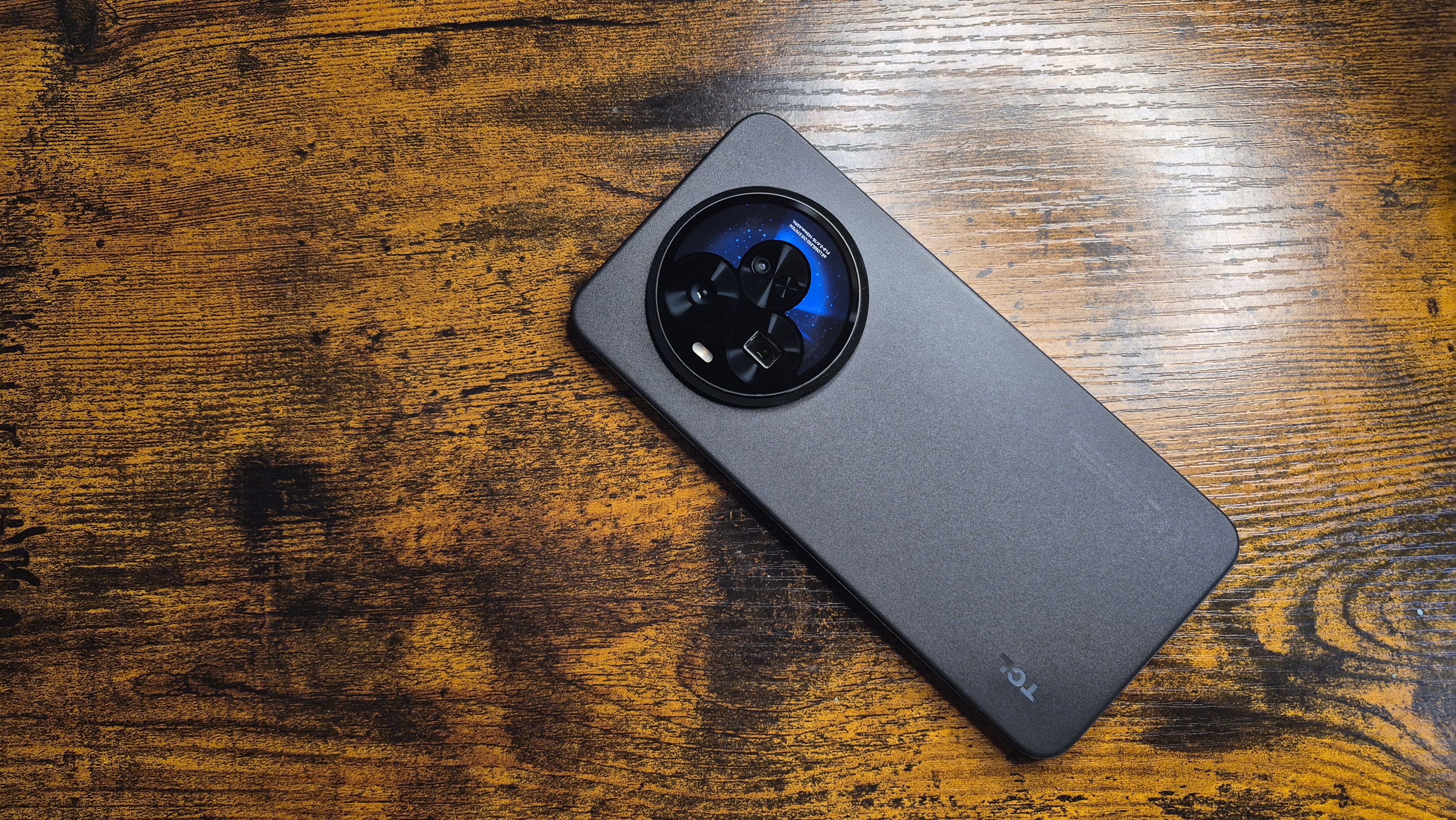 The TCL Nxtpaper 60 Ultra on a desk