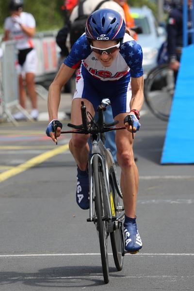 Mara Abbott (USA) returned to European racing in National Team colours.