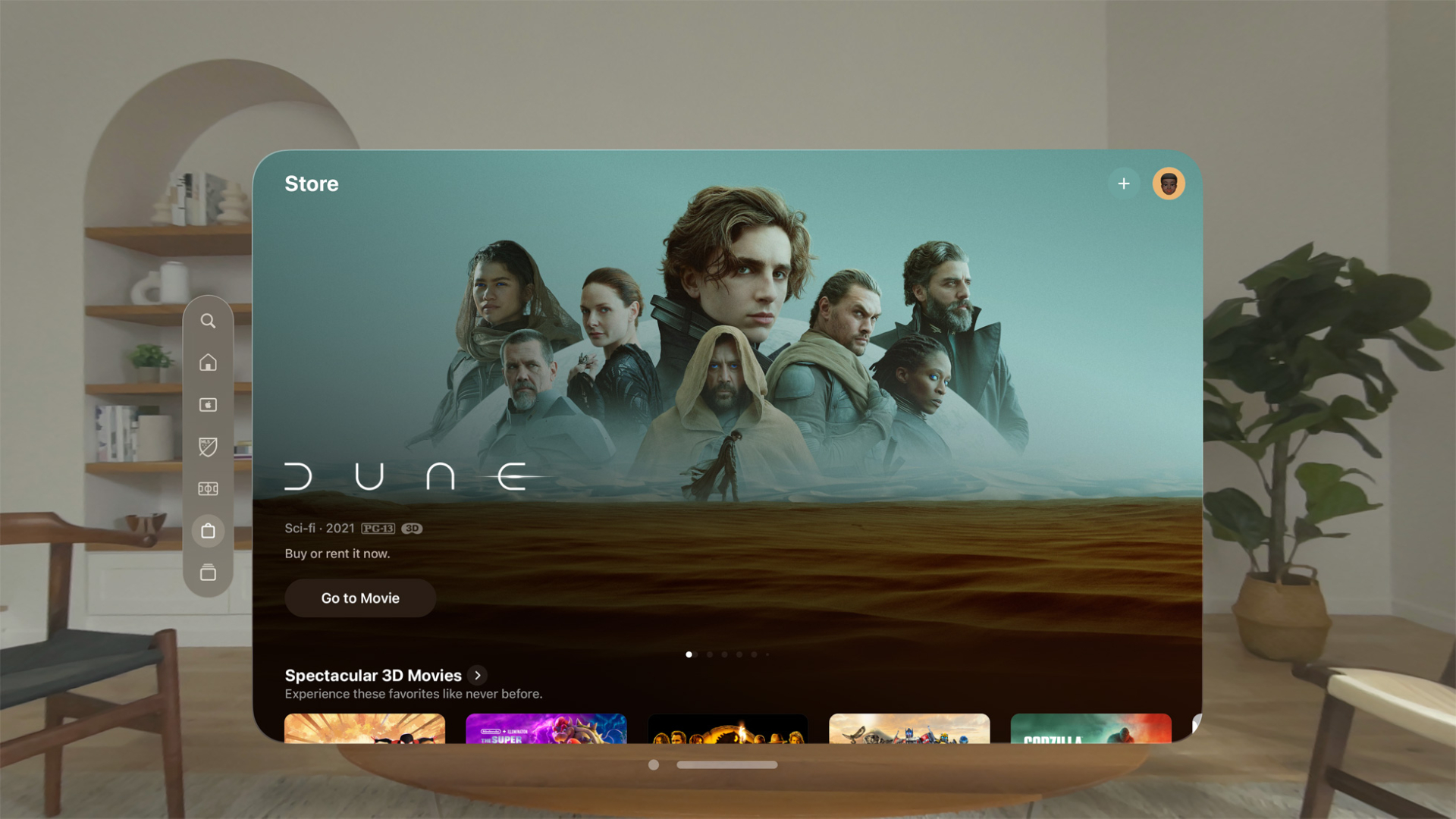 Dune on Apple Vision Pro as a 3D Movie