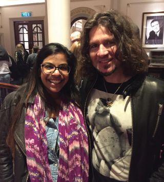 Super-fan Angela with Phil X