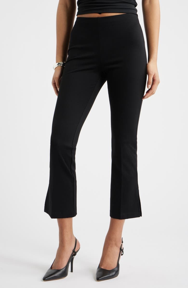 Kick Flare Stretch Twill Pants