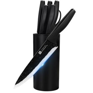 ShangTianFeng 7-Piece Knife Set with Universal Round Holder