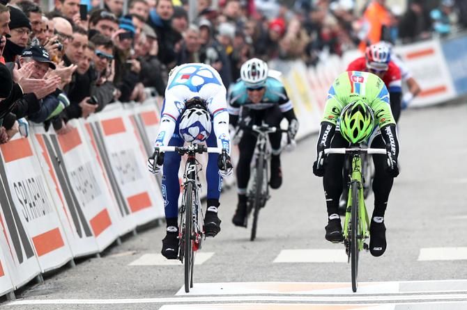 Arnaud Demare falls just short of beating Sagan