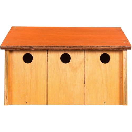 Happy Beaks Oakham Sparrow Terrace Nesting Box Wooden Housing Easy Clean Safe Nest for Sparrows (terrace Nest Box X1)