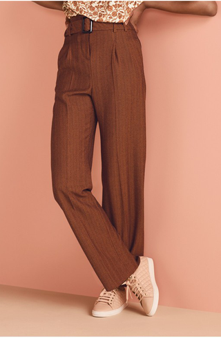 Next Tan Slouch Trousers
