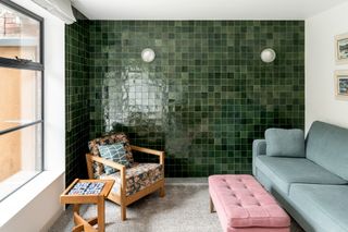 a tiled living room idea