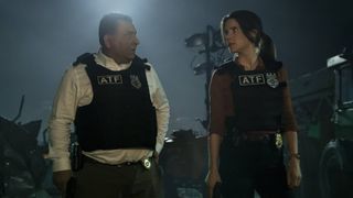 Roberto Montesinos and Sonya Cassidy in Reacher season 3