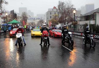Three Ferraris to lead out.