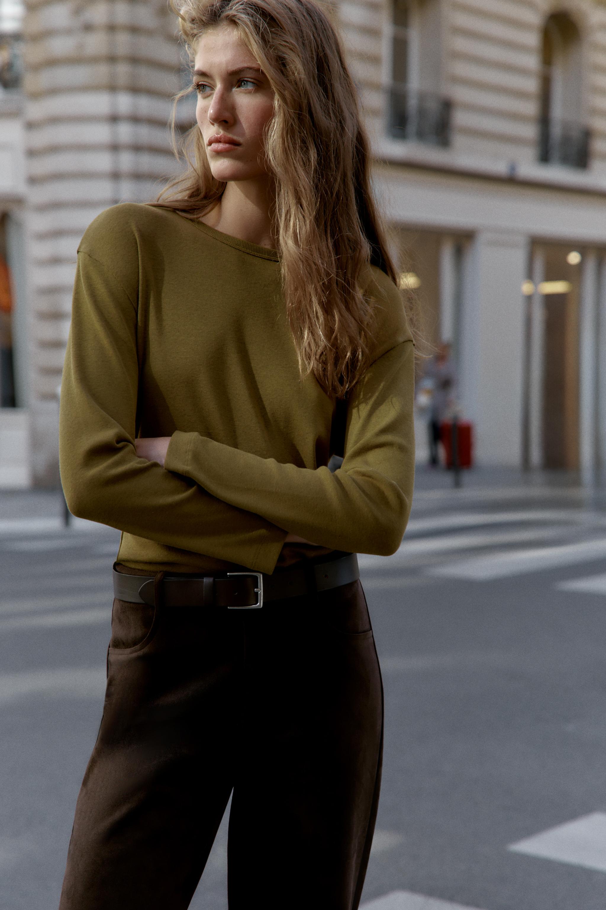 Ribbed Long Sleeve T-Shirt