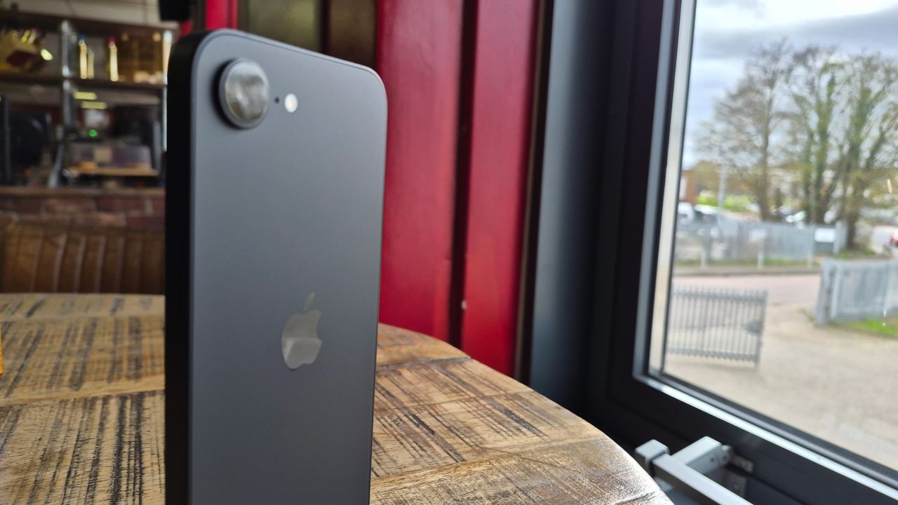 The Apple iPhone 17e on a desk