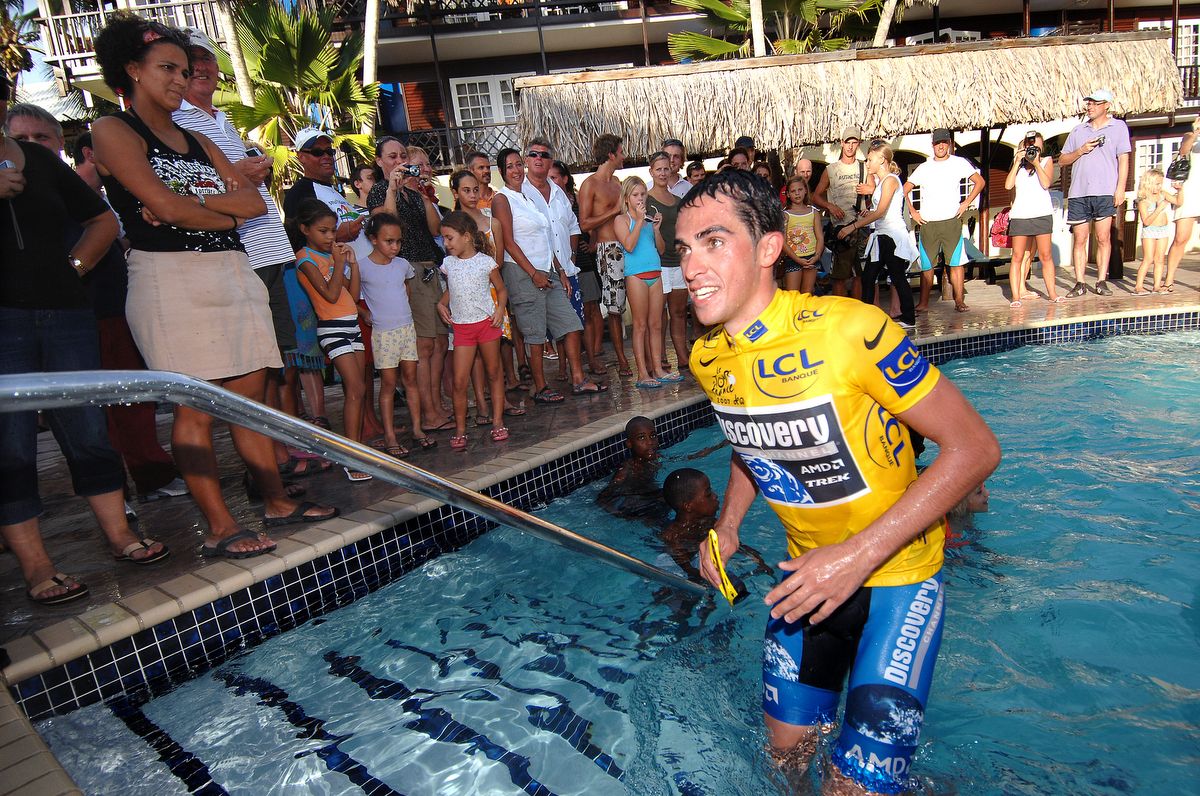 Alberto Contador was a regular face at the end of season Amstel Cura&ccedil;ao Race