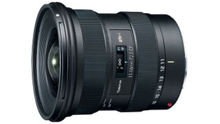 Tokina atx-i 11-16mm f/2.8 CF lens on a white background