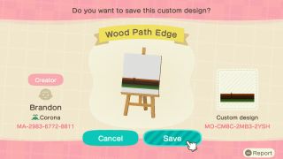 Animal Crossing: Wood path edge