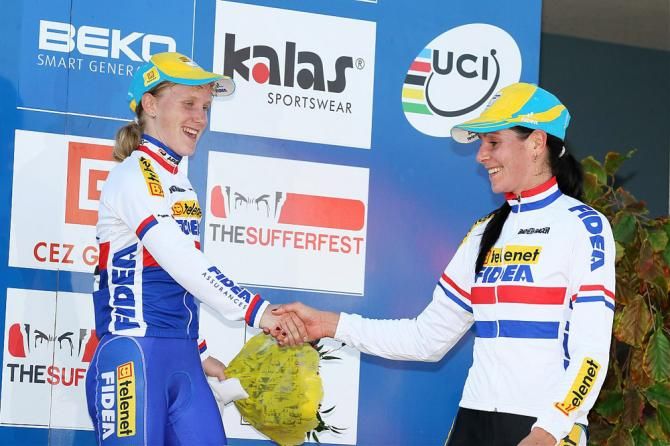 Young Telenet-Fidea teammates Pavla Havlikova and Nikki Harris both finished on the podium at the 'cross World Cup in Tabor