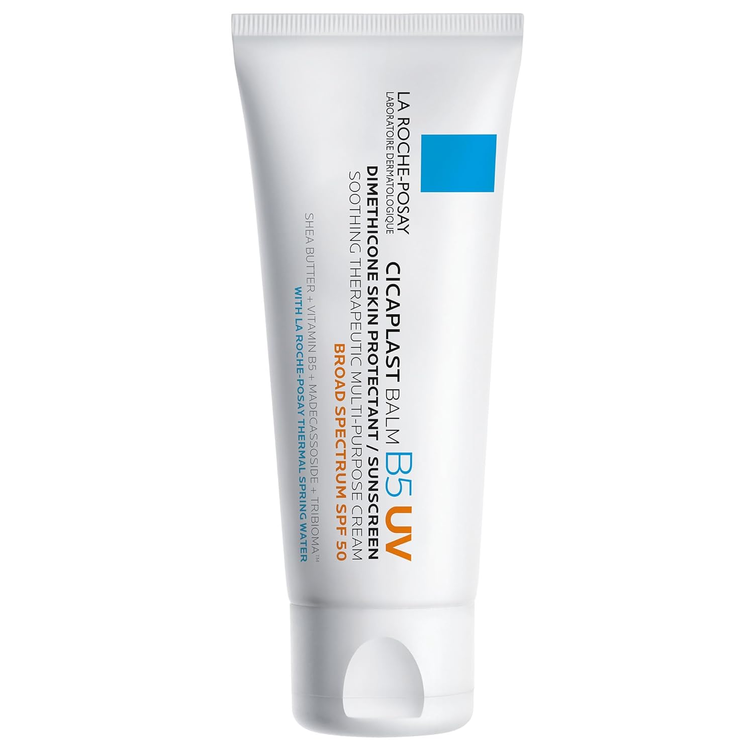 La Roche Posay Cicaplast Balm B5 Uv Spf 50, Vitamin B5 + Shea Butter + Tribioma + Madecassoside + Zinc Oxide Sunscreen, Post Treatment Skin Protectant With Spf, Multi-Purpose Cream for Dry Skin