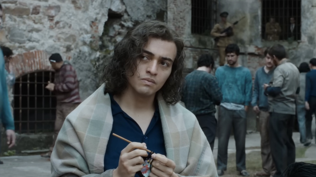 Molina in the prison yard in Kiss of the Spider Woman.