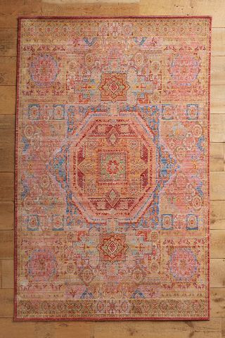 Red turkish style rug