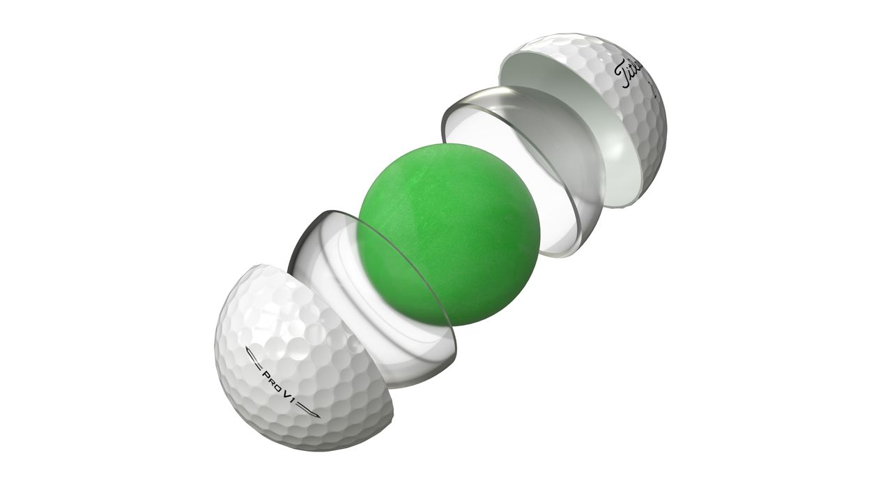 The core of the new Titleist ProV1 golf ball