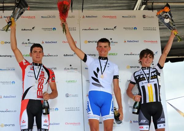 U23 Podium Patrick Bevin (Bissell Pro) Michael Vink (Mico Protrain) and Josh Atkins (Trek Livestrong).