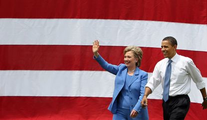 Obama and his icy cool demeanor may be a boost for Clinton.
