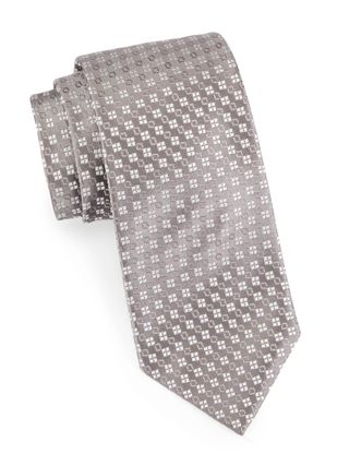 Charvet, Mini Medallion Chain Silk Jacquard Tie